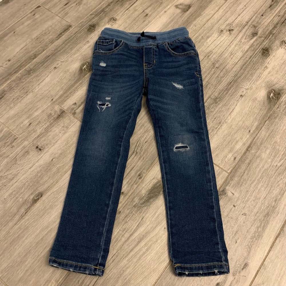 Boys Cat and Jack Distressed Blue Jeans Pants Size 5T
